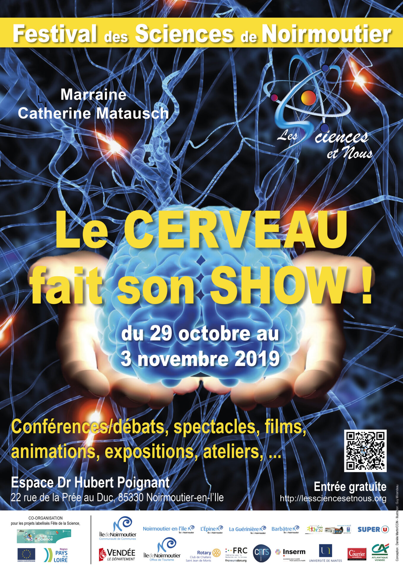 Du 29 octobre au 3 novembre 2019 – Festival des Sciences de Noirmoutier – Le Cerveau fait son Show