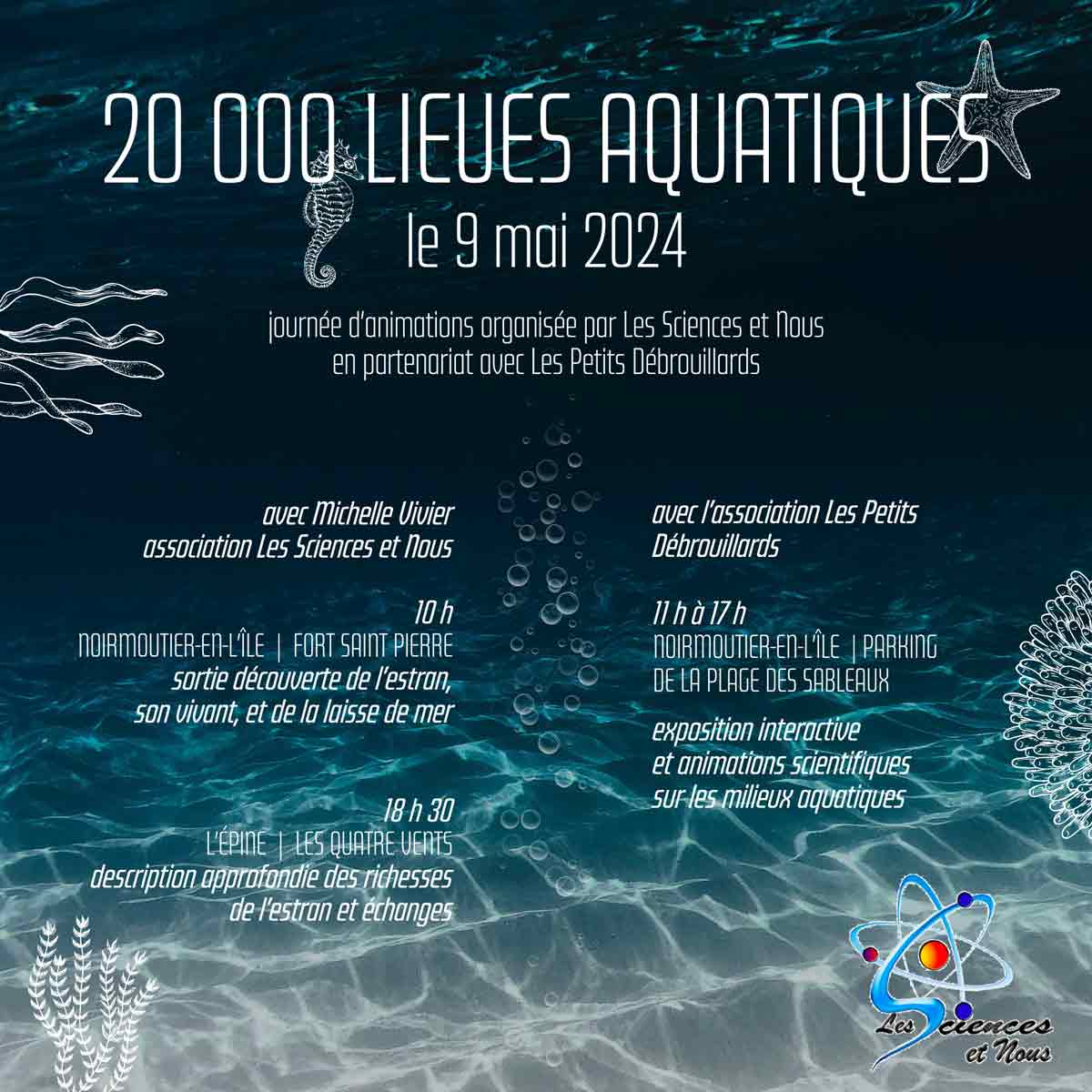 Jeudi 9 mai 2024 | Journée « 20000 Lieux aquatiques »